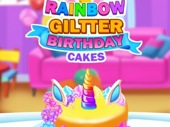 Juego Rainbow Glitter Birthday Cakes