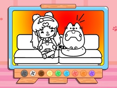 Juego Coloring Book: Toca Life With Pusheen