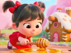 Juego Jigsaw Puzzle: Honey Girl Candy House