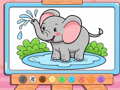 Juego Coloring Book: Cute Baby Elephant