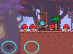Juego The Blue-Haired Warrior vs the Red Mushroom Monsters