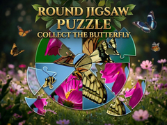 Juego Round Jigsaw Puzzle - Collect the Butterfly