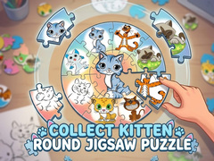 Juego Round jigsaw Puzzle - Collect Kitten
