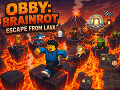 Juego Obby: Brainrot escape from Lava