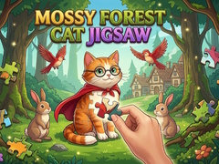 Juego Mossy Forest Cat Jigsaw