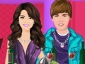 Juego Selena and Justin kissing