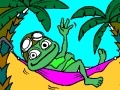 Juego Coloring: Crazy frog in a hammock