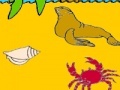 Juego Seal in the beach coloring