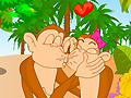 Juego Cute monkey kissing