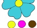 Juego Coloring five petal flower