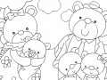 Juego Bear Family: Coloring