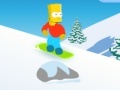 Juego Bart snowboarding