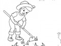 Juego Farmer boy and animals coloring