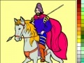 Juego Coloring: Knight on horseback