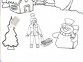 Juego Moon and the snowman coloring