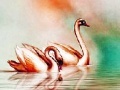Juego Golden swans slide puzzle