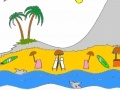 Juego Tropical Beach Coloring