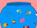 Juego Little fishes in the aquarium coloring