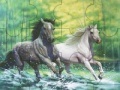 Juego Fabulous running horses puzzle