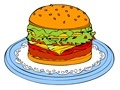 Juego Online coloring Hamburger